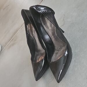 Giorgio Armani Glossy Black Heels